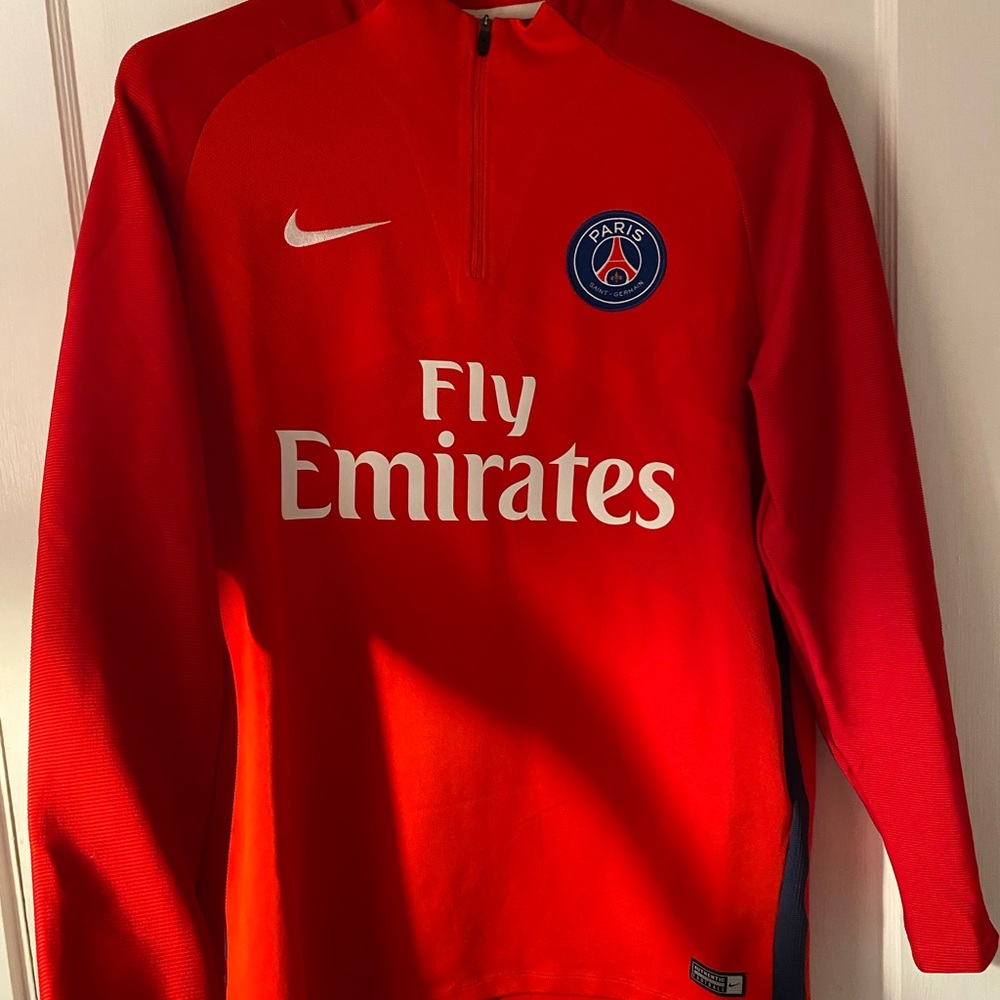 Authentic Paris Saint Germain Fly Emirates Nike Aero Swift Zip Red XL
